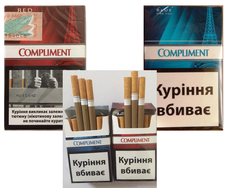Сигареты оптовая продажа Compliment Red, Blue Украинский акциз