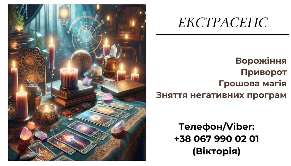 Допомога екстрасенса. Любовна магія. Ворожіння. Зняття негативних програм.