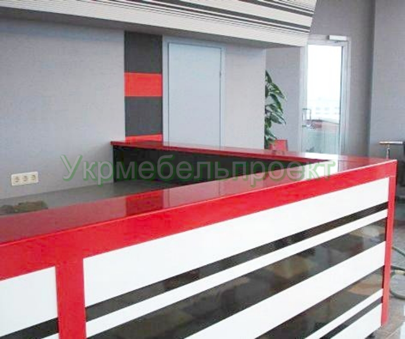 Оригинальные административные (ресепшн) стойки из акрилового искусственного камня - Укрмебельпроект