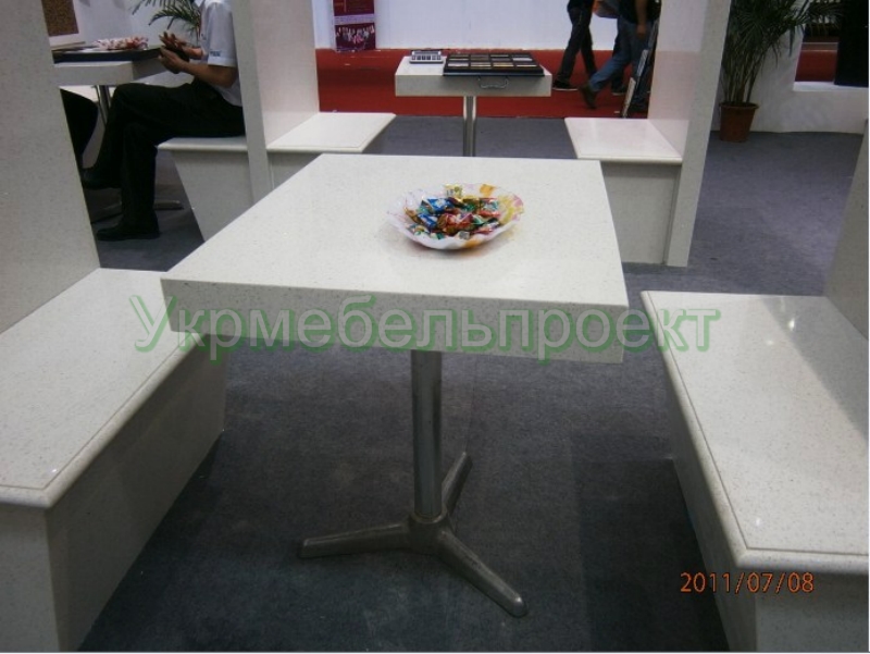 Обеденные столы, журнальные столики, стойки из искусственного акрилового камня - Укрмебельпроект