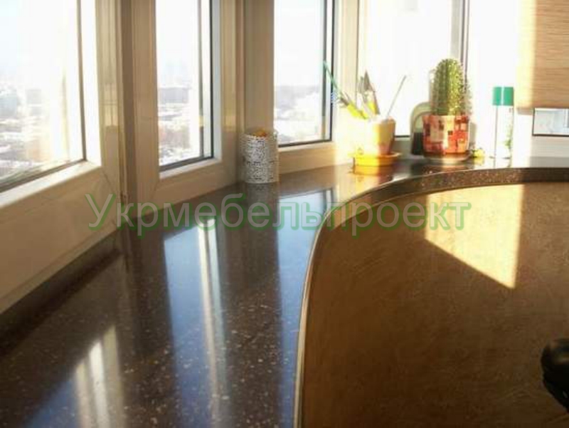 Криволинейные безшовные подоконники из искусственного камня Киев - Укрмебельпроект