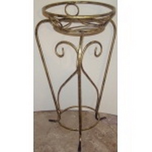 Кованая подставка для цветов «1» широкая