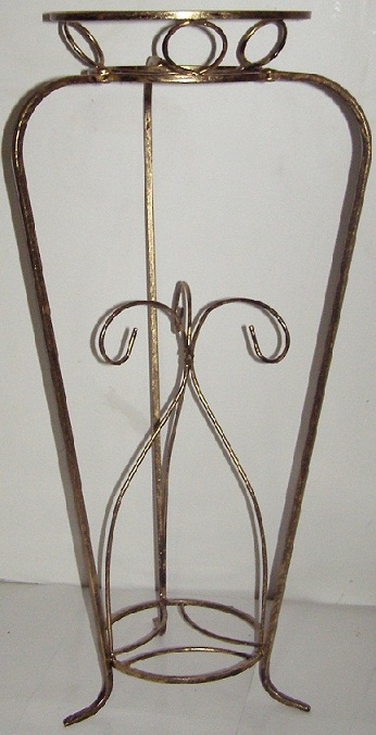 Кованая подставка для цветов «2» высокая