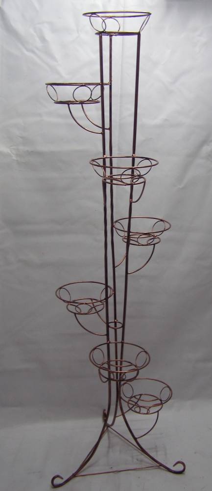 Кованая подставка для цветов «Башня витая  «7»