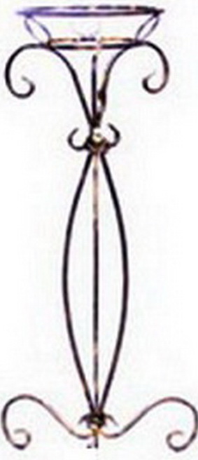 Кованая подставка для цветов «1» высокая